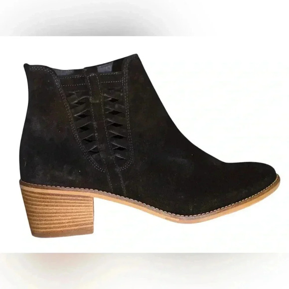 Paul Green Vienna Chelsea Boot Soft suede Black round Toe US 7.5 UK 5 EUC - Picture 1 of 9